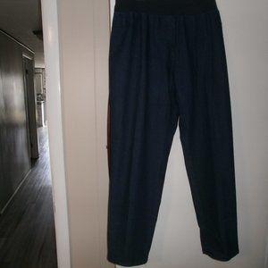 Woman's Elastic waist Jeans Wide band by Kathy Daniels size XL dark denim